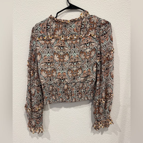 Anthropologie cropped long sleeve top - Picture 7 of 7
